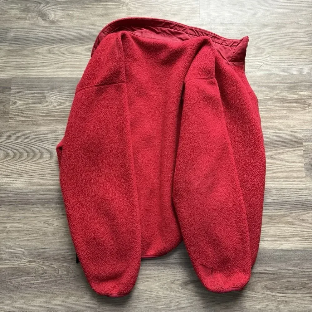 Vintage 90s Patagonia Synchilla Zip Red Fleece Jacket Pullover Size XL USA Pile